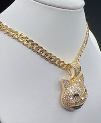 Image 3 of GOLD DIAMOND KITTY NECKLACE