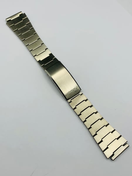 Image of Rare 1970's heavy duty Ricoh stainless steel watch strap bracelet,New Old Stock,mint,17.5mm