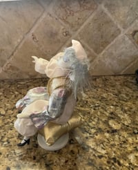 Image 5 of Spinning Musical Harlequin Jester Porcelain Clown 1980s 