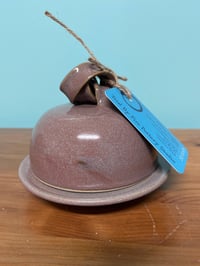 Image 1 of BD18 Butter Dish pink denim glaze
