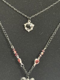 Image 3 of Black rose in glass cloche chain necklace 