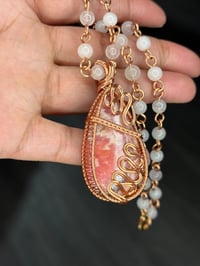 Image 4 of Rhodochrosite X Rose Quartz Necklace