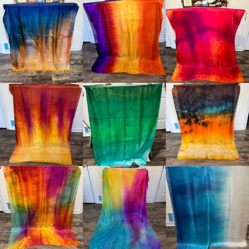 Image of Spirit Led Hand-Dyed Silk Flags