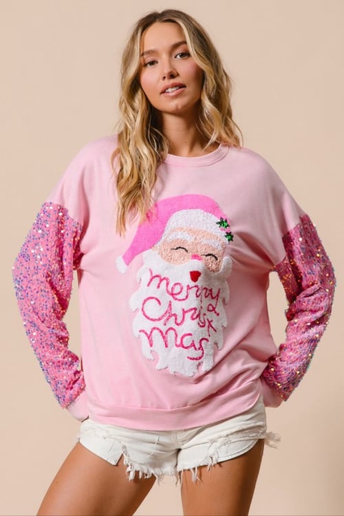 Image of SANTA SEQUIN SWEATER