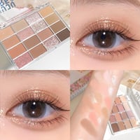 Image 4 of Love the 16-color eye shadow plate, pearlescent matte lying silkworm, brighten the low-saturated ear