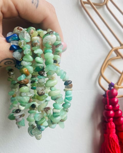 Image of Chrysoprase chipstone Bracelet 