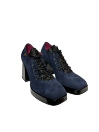 Image 2 of Chani 'B' Le Follie Navy /Black Suede 