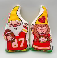Image 1 of Travis & Taylor Gnome Chiefs Pillow Set