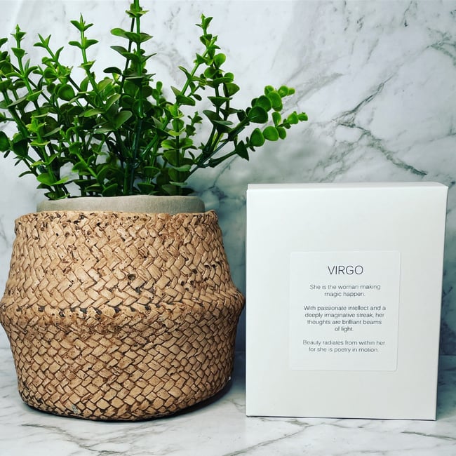 Zodiac Crystal Infused Candle 450g - VIRGO  **ONLY 10 AVAILABLE**