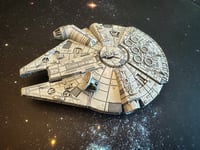 Image 18 of Star Wars X-Wing Millenium Falcon YT-1300 Freighter HAND PAINTED 14k 3D