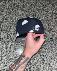 Image 5 of NAVY BLUE PARTLY CLOUDY MILWAUKEE BREWERS CUSTOM FITTED 