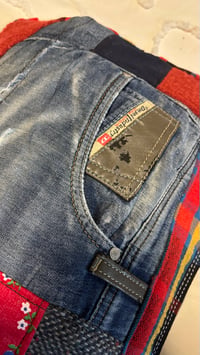 Image 3 of Red-Blue Jeans Messenger Bag