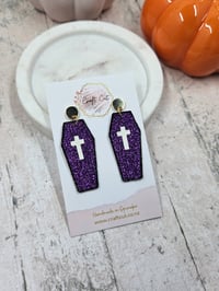 Image 2 of Glow-in-the-Dark Coffin Earrings