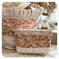 Image 4 of Custom Listing for Silvia - vintage Style french lace bucket tote bag and matching purse 