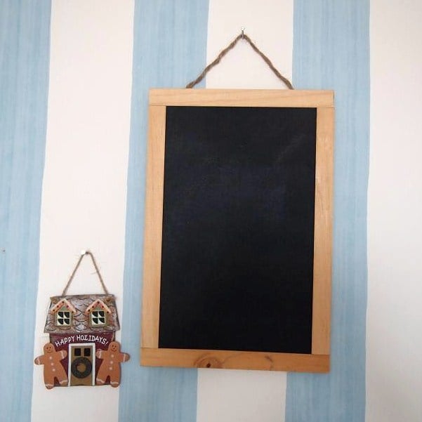 Rectangular Chalkboard with Brown Border Chalk'let