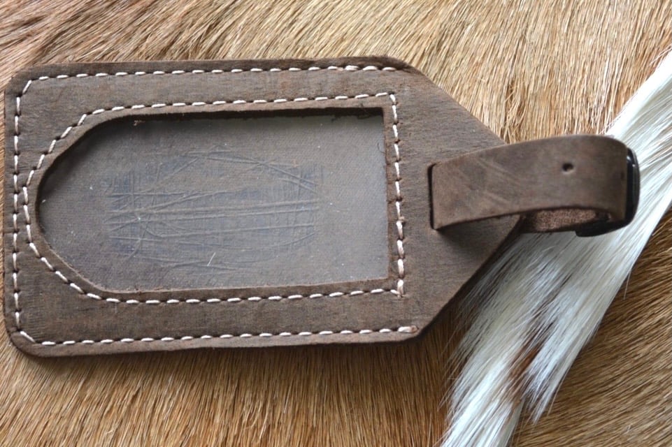 Image of ‘OR Tambo’ Leather Luggage Tag