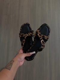 cheetah sandals (sz 8)