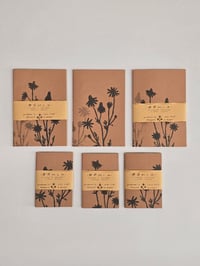 Image 8 of Notebook recycled kraft paper • A5 A6 linocut print