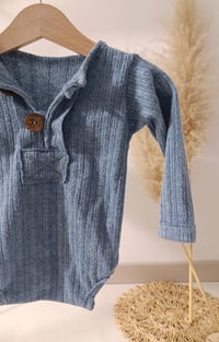 Image 2 of Baby Boys Bodysuit for Photoshoot |Asher | 6-9 months | dusty blue