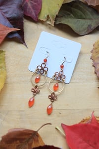 Image 1 of  Mixed Metal Carnelian Earrings