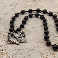Image 1 of Garnet Bird Necklace