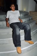 Wide Leg Flared Denim (black)