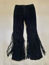 late 1960s suede fringe trousers