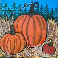 Pumpkin Patch - 6X6” Acrylic on Canvas