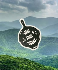 cast iron queer sticker