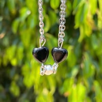 Black Obsidian Necklace Set 