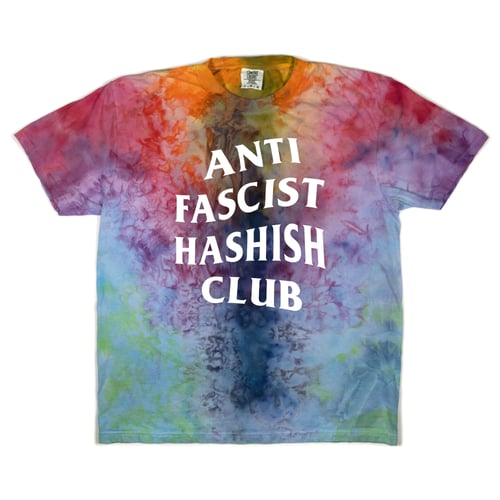 Image of 'ANTI FASCIST...' Dyed Graphic Tee