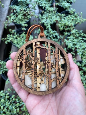 Image of Layered Wood Ornament - Forest Floor