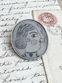Image 1 of Smoking Tattooed Lady Brooch