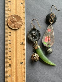 Image 5 of Junk Drawer Gems, mixed media earrings (Buttons)