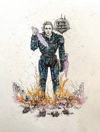 Image 1 of Kaiju Michael Myers - 11x14 Daily Halloween Original 