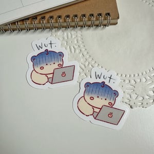 Image of Wut. Poof Waterproof Sticker