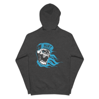 Image 5 of Blue Skull Unisex Zip Up Hoodie