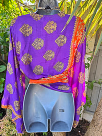 Image 6 of Stevie sari top - purple and orange