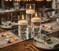 Image 4 of  Cylinder vases for floating candles or flower holder a set if 3