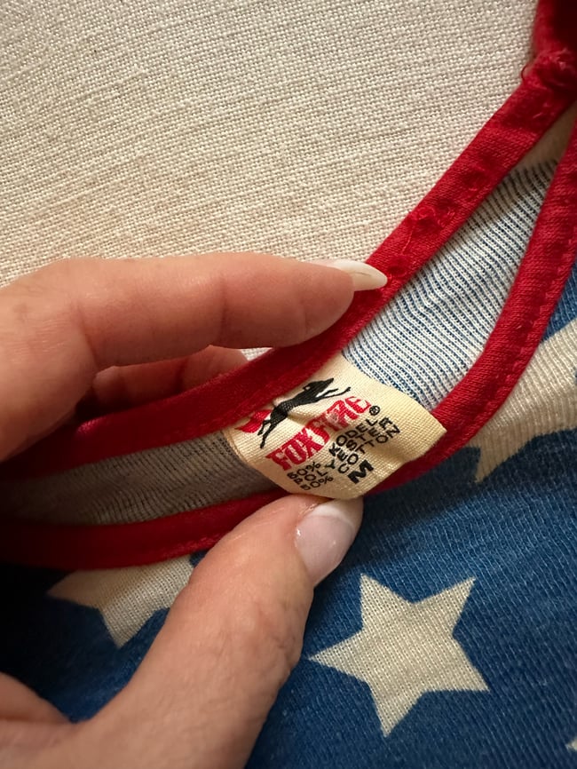 early 1970s Americana long sleeve tee