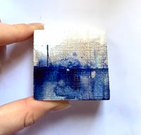 Image 2 of Tiniest Silver Sky Telegraph Pole Scottish Landscape on wooden block
