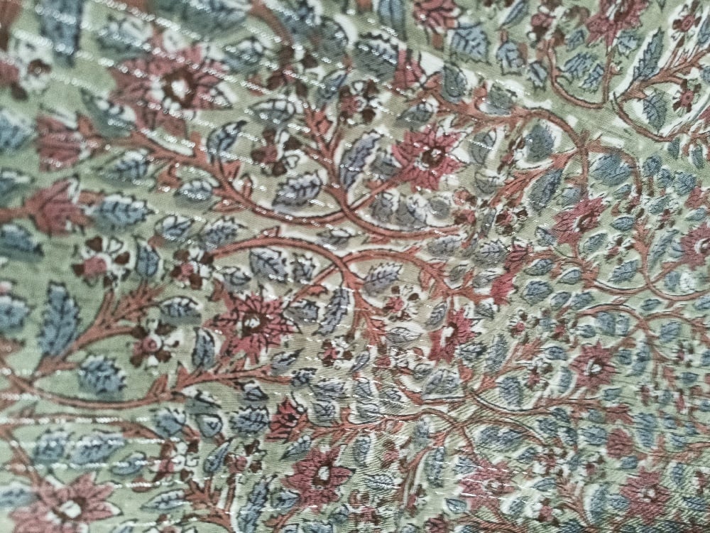 Image of Namaste fabric lurex argenté 