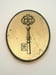 Image of Decorative Key Gold leaf Oval 13cm