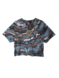 Image 2 of S Crop Tee in Ember Ice Dye #2