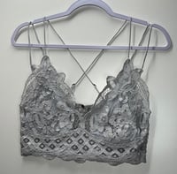 Image 3 of FREE PEOPLE light gray lace bralette bra top