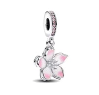 Silver Flower Charm Bracelet