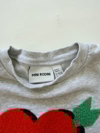 Image 4 of Mini rodini heart sweatshirt grey size 7- 9 years 