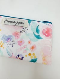 Image 2 of Pochette de transport LA SOLAIRE coton fleuri pastel