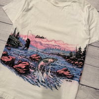Image 2 of Vintage Trout Alaska Wrap Around Tee - L