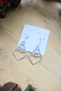 Image 2 of Sterling Silver + Raw Quartz Earrings (1)